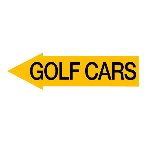 Decal - left golf cars yellow/black