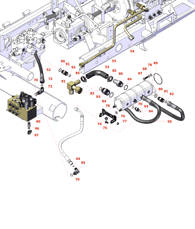 Toro Reelmaster 5510-G Gear Pump & Hydraulic Lift Block