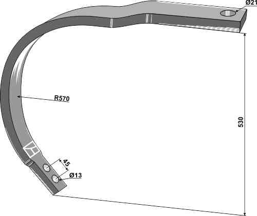 C-tand 50x25 - rechtse uitvoering