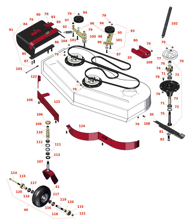 Toro GrandStand Mower 52in Deck Parts