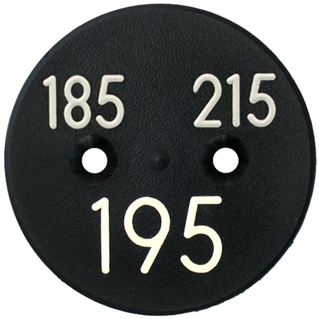 Sprinkler cap yardage marker - 3 numbers