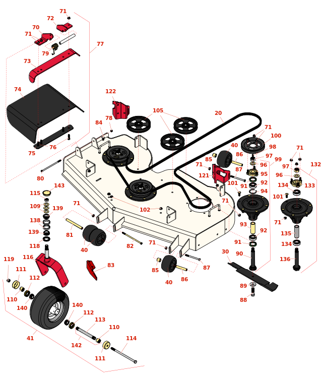 Toro Z Master Professional 7000 52in Side Discharge Deck