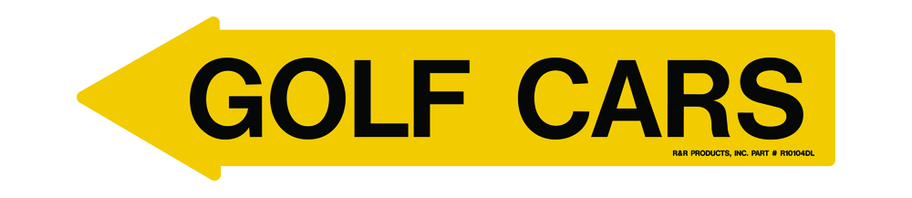 Decal - left golf cars yellow/black