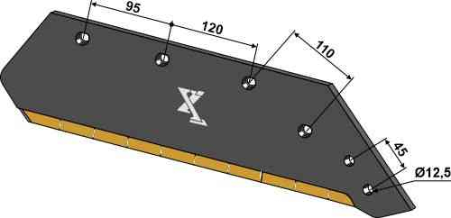 Reversible point share - 16“ - right fitting for Kverneland KK073004