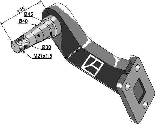 Bearing flange with axle - left model fitting for Simba P14591