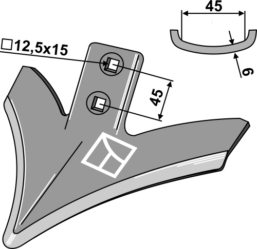 Vleugelschaar (gebogen)