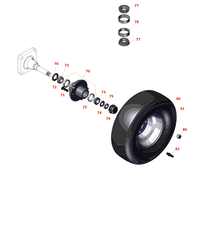 Toro Greensmaster eTriFlex 3360 Rear Wheel