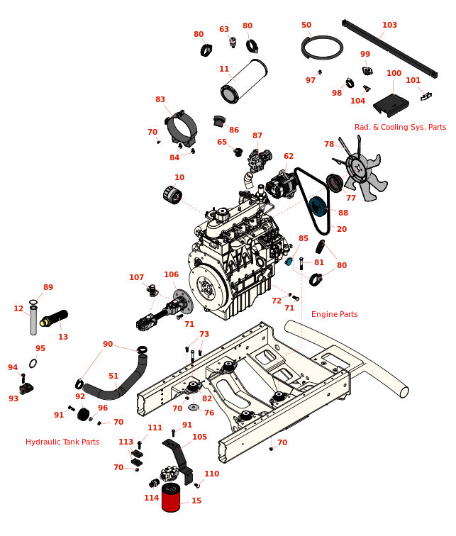 Toro Reelmaster 5510-G Engine Air Cleaner, Intake & Exhaust