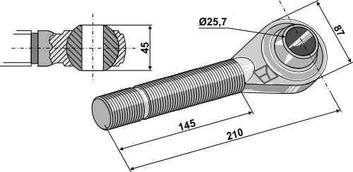 Hardened tie-rods M36x4