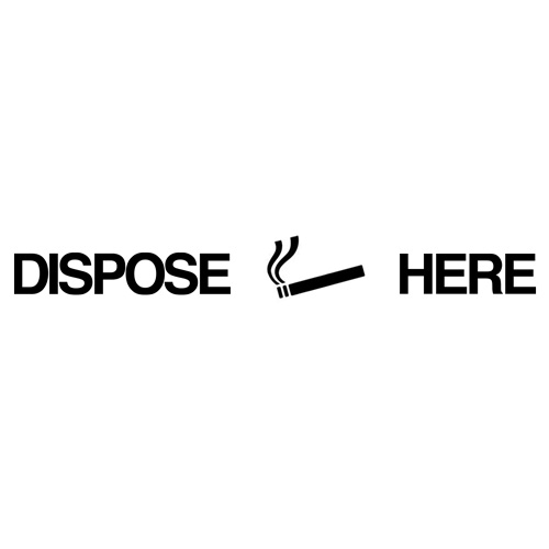 Decal set (5) - dispose cigarettes here