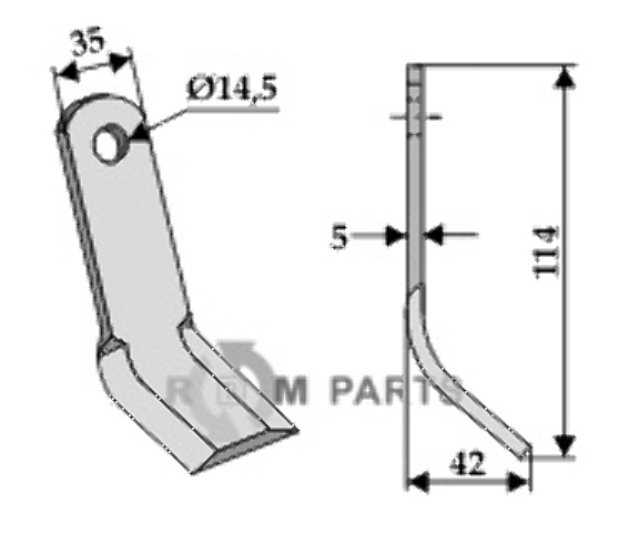 RDM Parts Y-mes passend voor Muratori 12010200