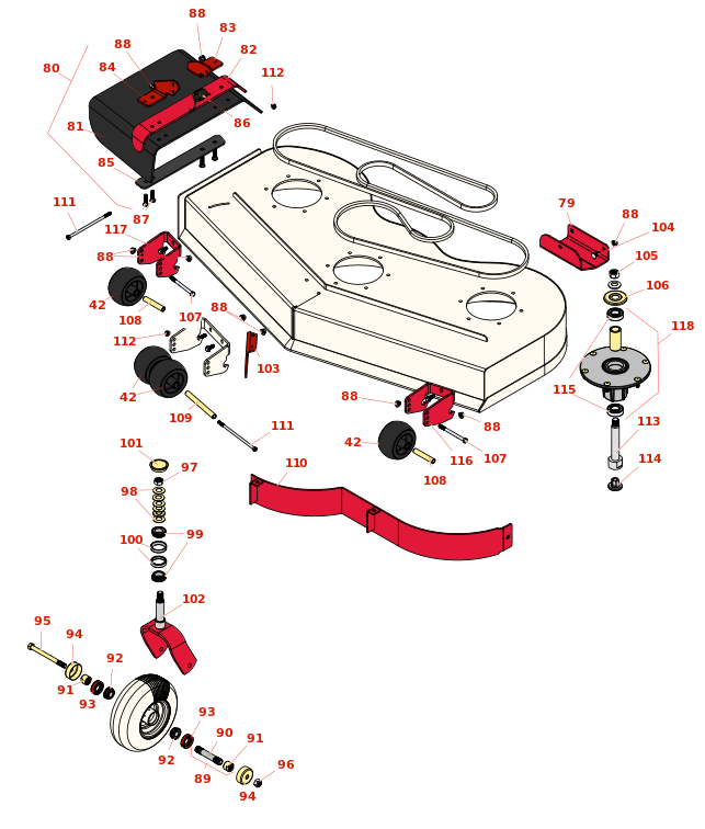 Toro GrandStand Mower 60in Deck Parts