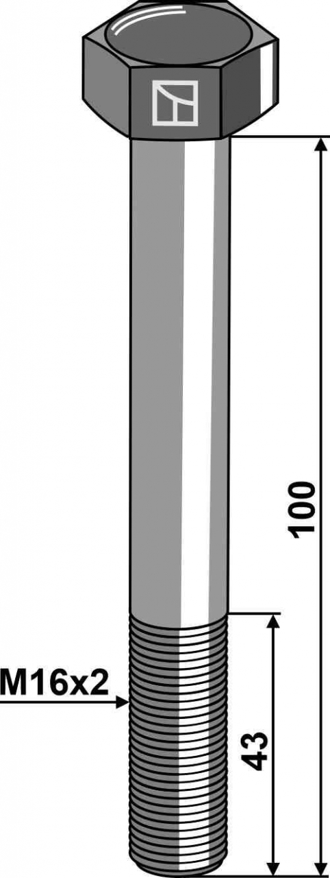 Veiligheidsbout M16 zonder moer