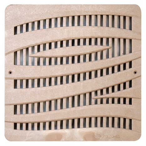 Square grate - 12" wave sand