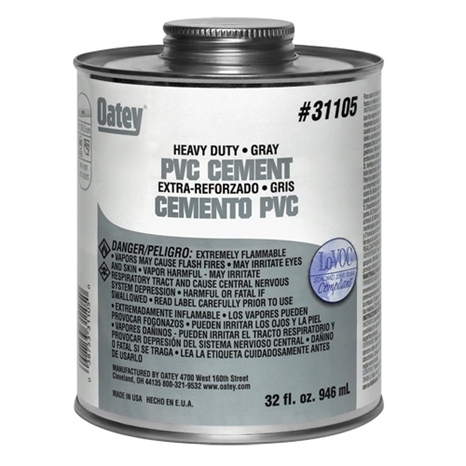 Cement - pvc 32 oz hd grey