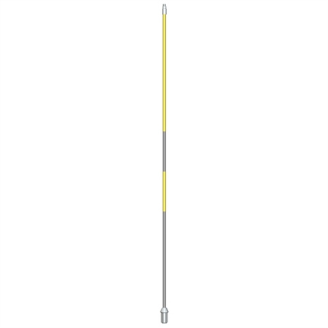 Flagsticks with bottom and center stripes 1/2" x 7' - set/9 yellow with silver