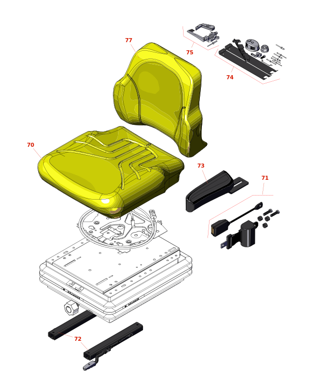 John Deere 8900A Reel Mower Seat