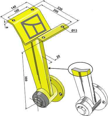 Back disc support reinforced