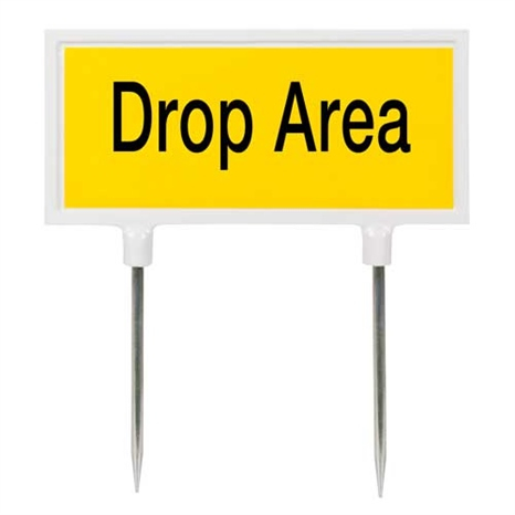 Sign - yellow drop area