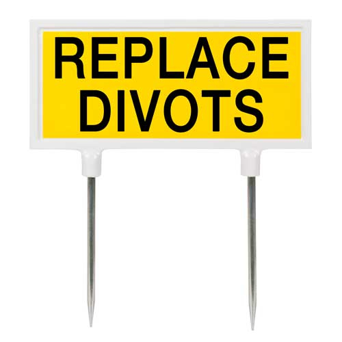 Sign - yellow replace divots