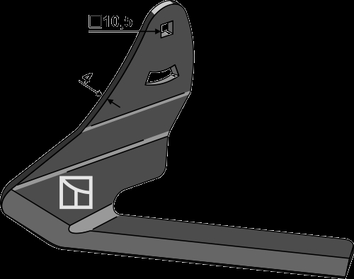 Planet blade - left fitting for Steketee 405795-ZM