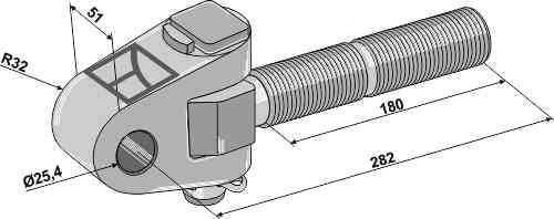 Swivelling tie-rod M36x3