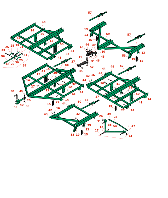 Lesco Fairway Pull Frame Parts