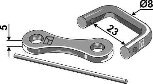 Shackle type connector Ø8