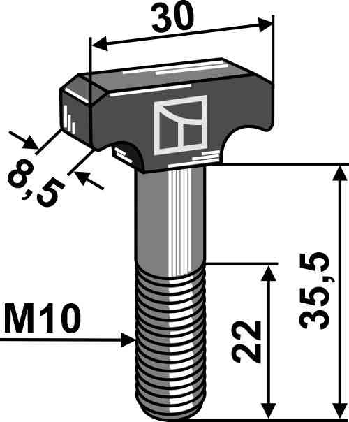 Lijstbout M 10 x 35 passend voor Bergmann B2330