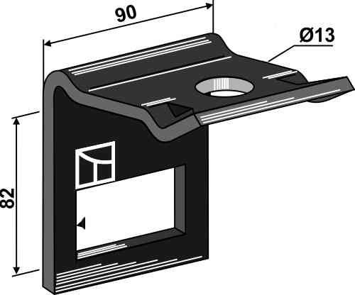 Clamp for tine 60 x 10