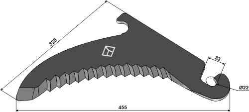 Silage knife fitting for Claas 971.303.0