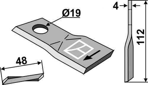 Rotary mower blade fitting for Krone 139889.0