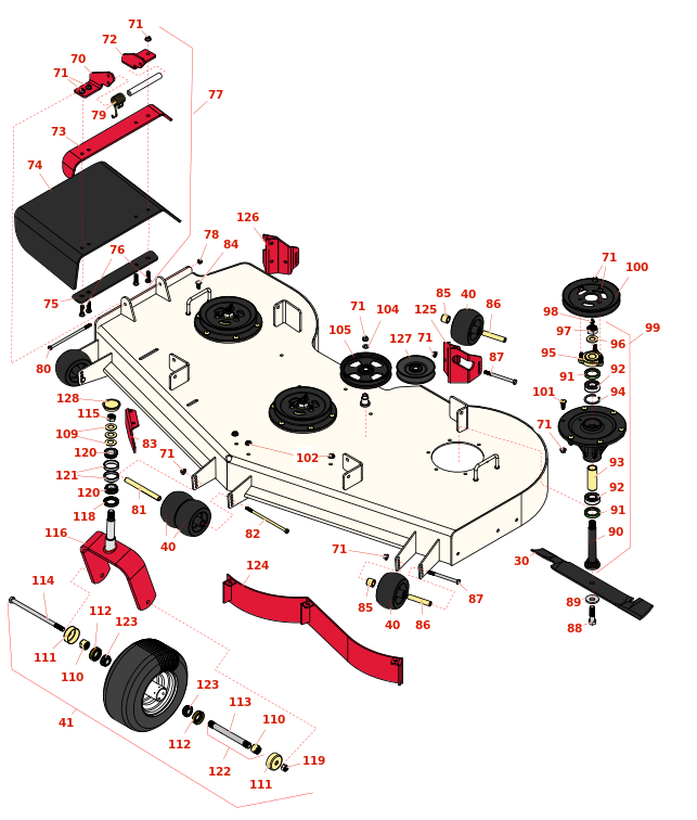 Toro Z Master Professional 7000 60in Side Discharge Deck