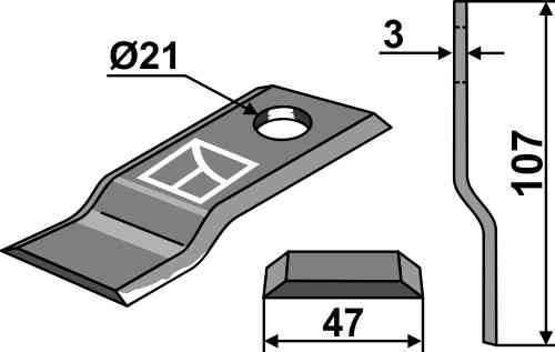 Rotary mower blade fitting for New Holland 495.807