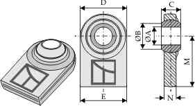 Ball joint terminals for lower-links to be welded