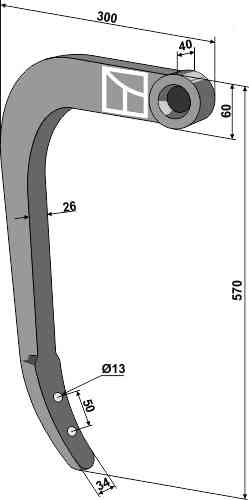 Cultivatorsteel - 490 mm