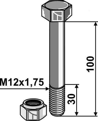 Bout met borgmoer - M12 - 8.8