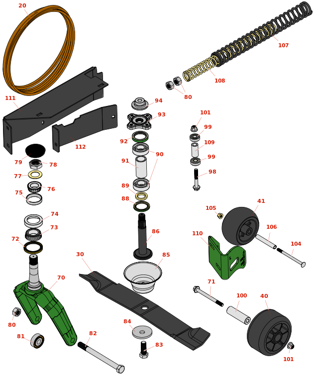 John Deere Z994R ZTrak Zero-Turn Mower Deck Parts