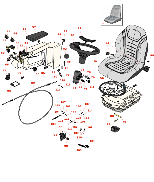 Toro Groundsmaster 4010-D Seat and Controls