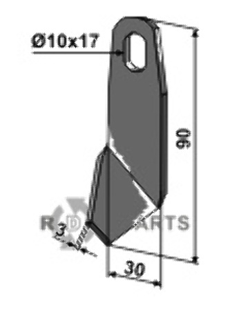 RDM Parts Vleugelmes - rechts