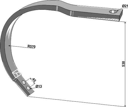 C-tand 50x25 - linkse uitvoering