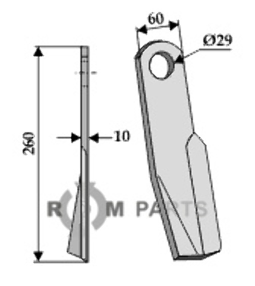 RDM Parts Klapper - venstre