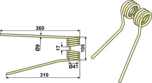 Federzinken - Ausführung rechts geeignet für PZ-Zweegers PZ 221