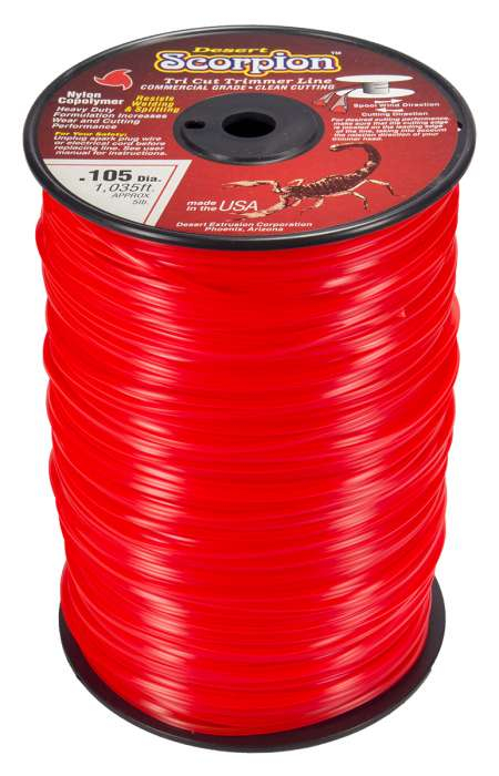 Trimmer line scorpion™ shaped red .105" / 2.7mm