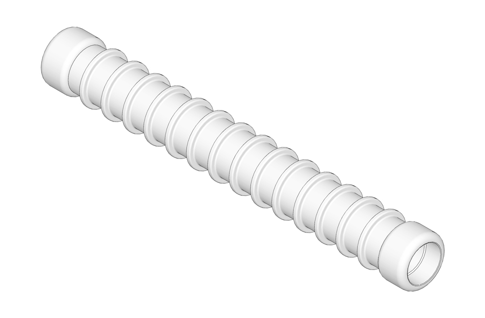 Grooved roller tube  - wide