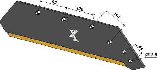 Reversible point share - 18“ - right fitting for Kverneland KK073006