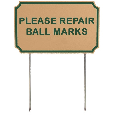 Sign - rect -repair ball marks-tg