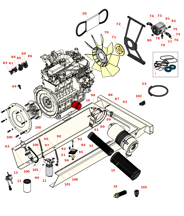 Toro Groundsmaster 4010-D Engine