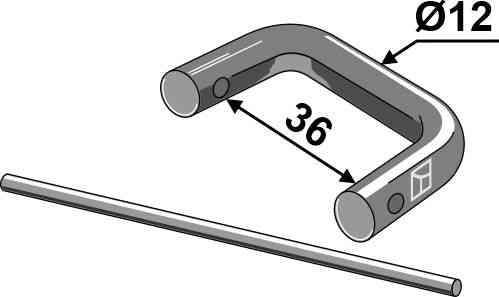 Shackle type connector without plate Ø12