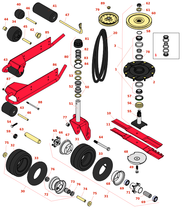 Toro Groundsmaster 3320 62in Rear Discharge Deck Model 30367